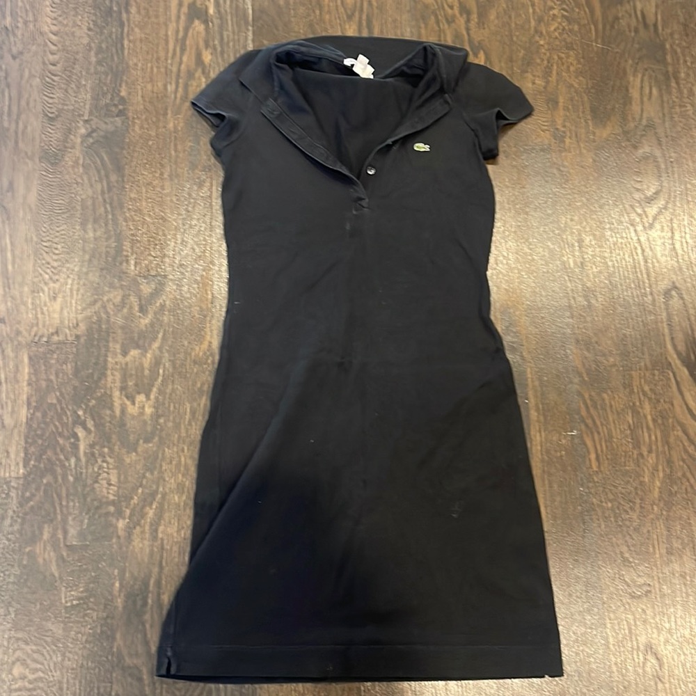 Black Lacoste collared dress